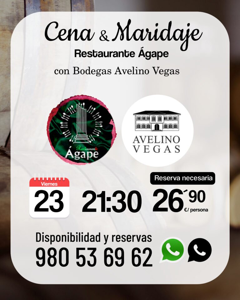 23 Febrero | Cena Maridaje con Bodega Avelino Vegas
