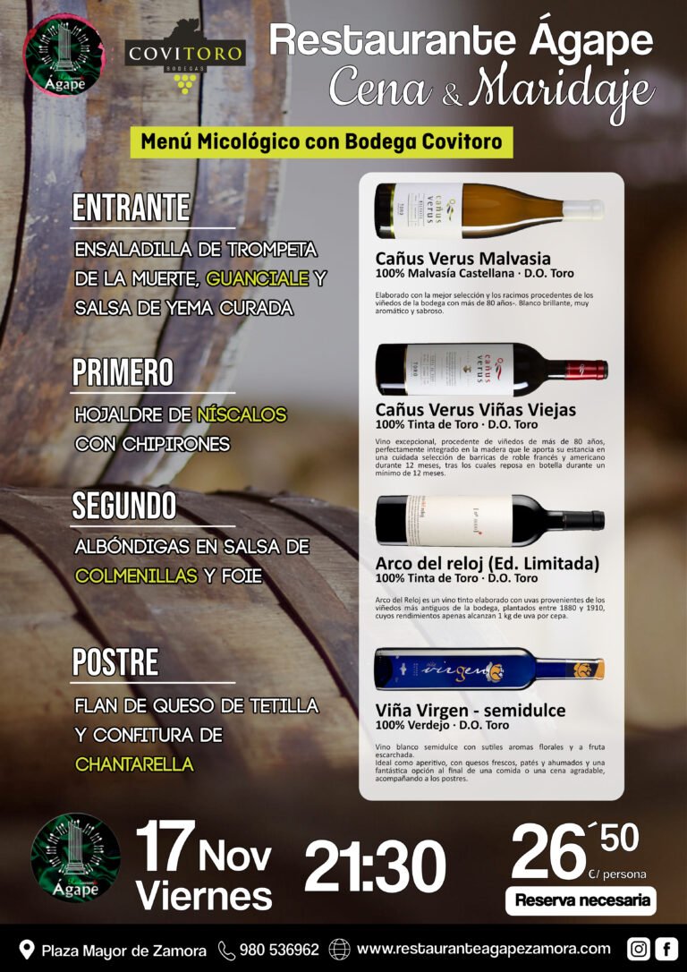 7 Noviembre | Maridaje con COVITORO